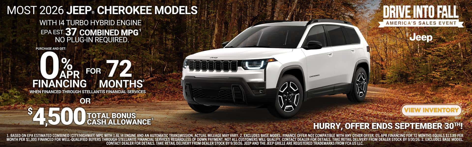 September Offer Grand Cherokee