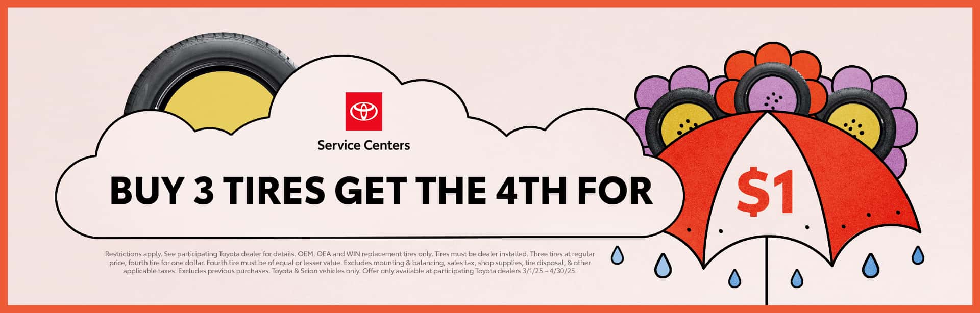 Buy 3 Tires Get the 4th for $1