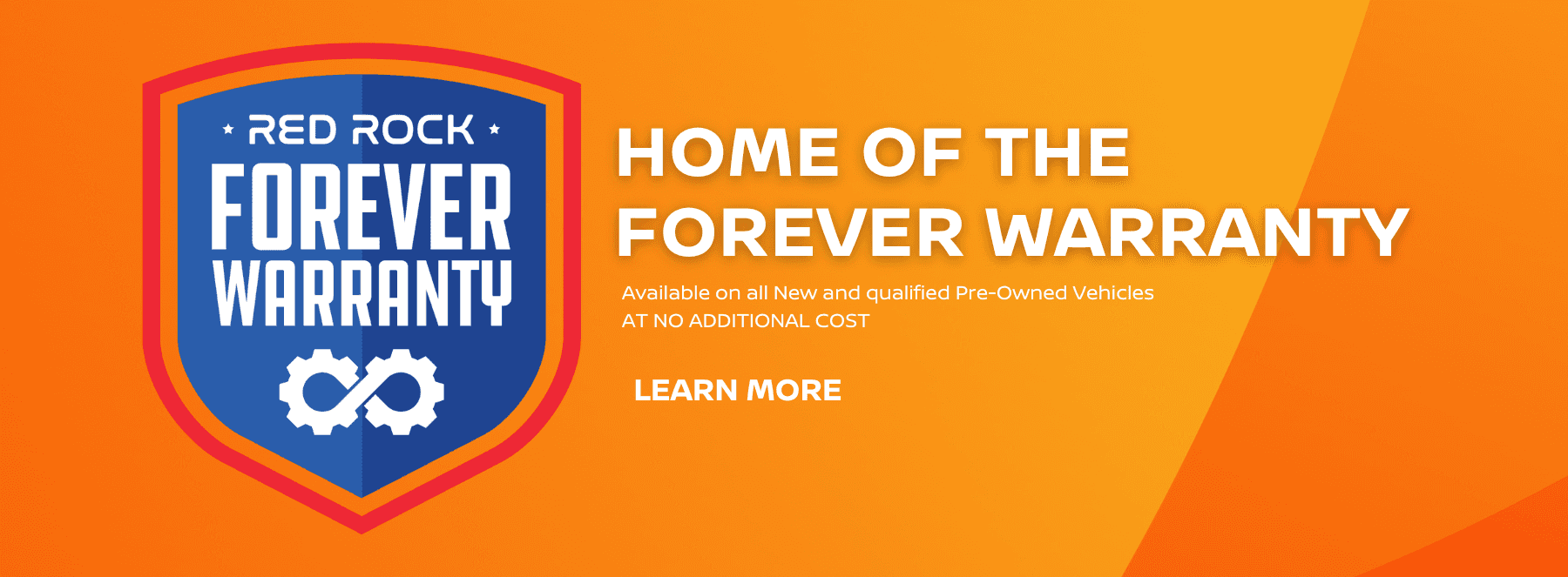 Red Rock Forever Warranty banner