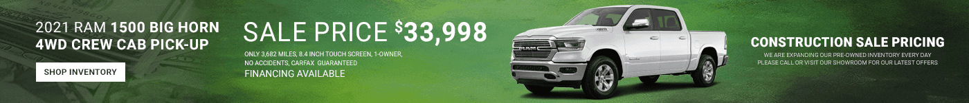 2021 RAM 1500 BIG HORN 4WD CREW CAB PICK-UP