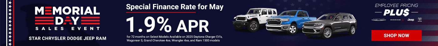 Special Finance Rate for May