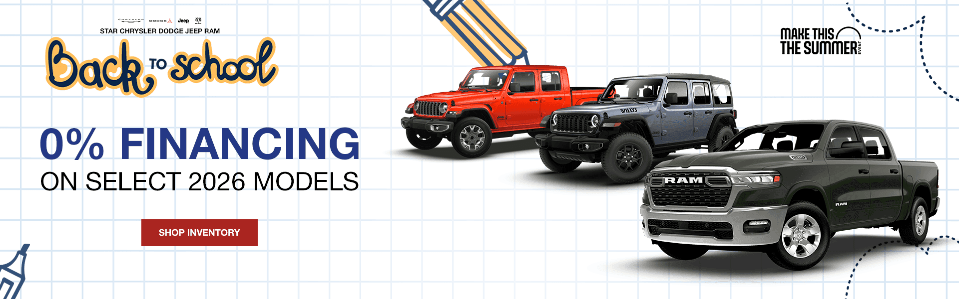 0% FINANCING ON SELECT 2026 MODELS