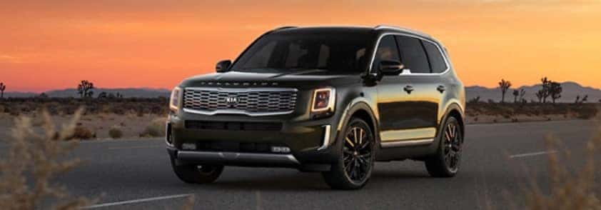 kia telluride on desert road