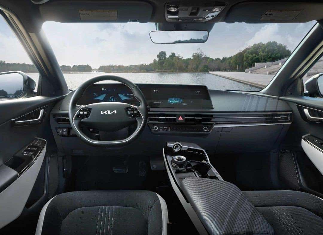 Interior of the 2023 Kia EV6 at Landers Kia in Little Rock, Arkansas