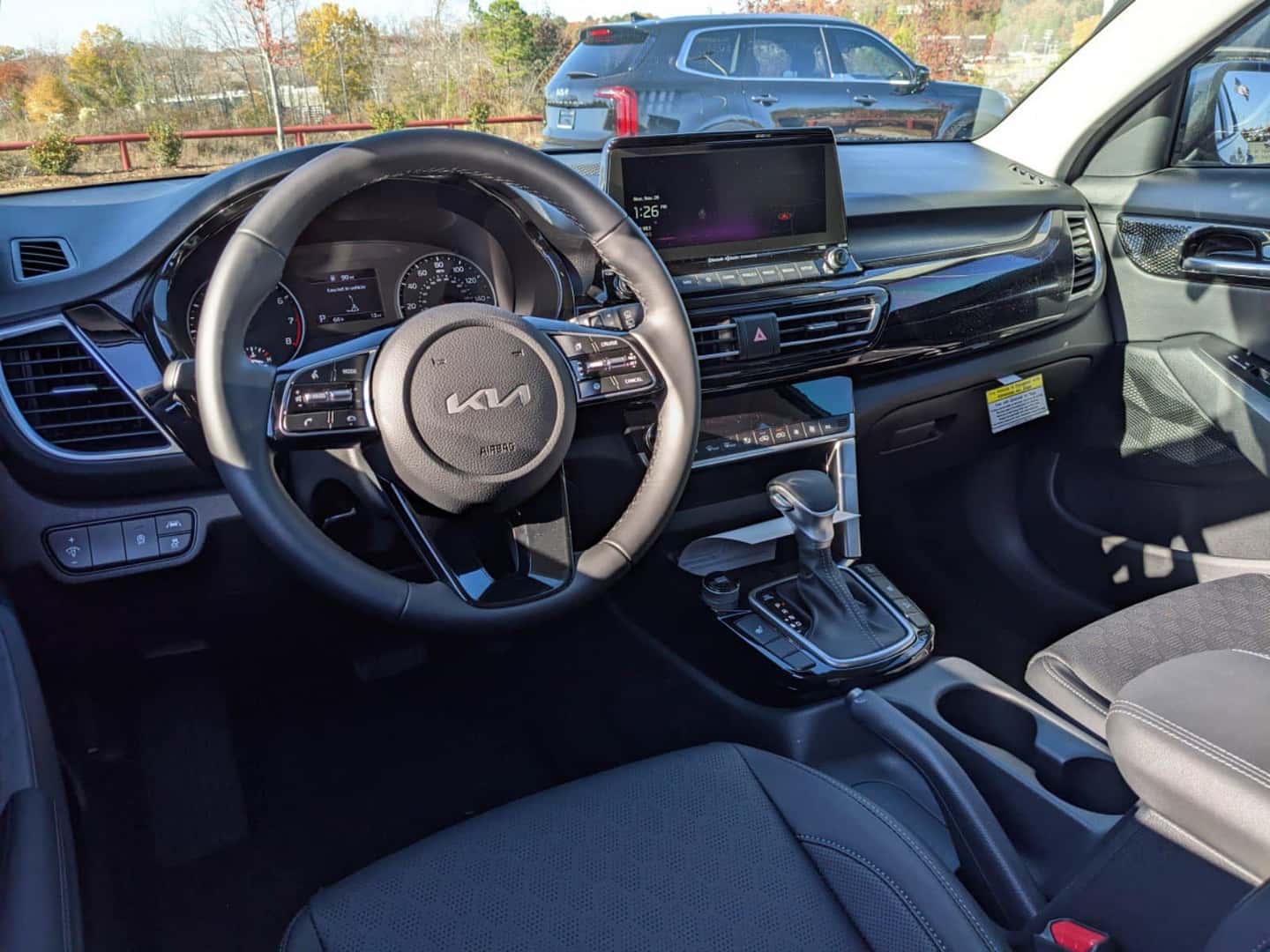 Interior of the 2023 Kia Seltos for sale at Landers Kia in Little Rock, Arkansas