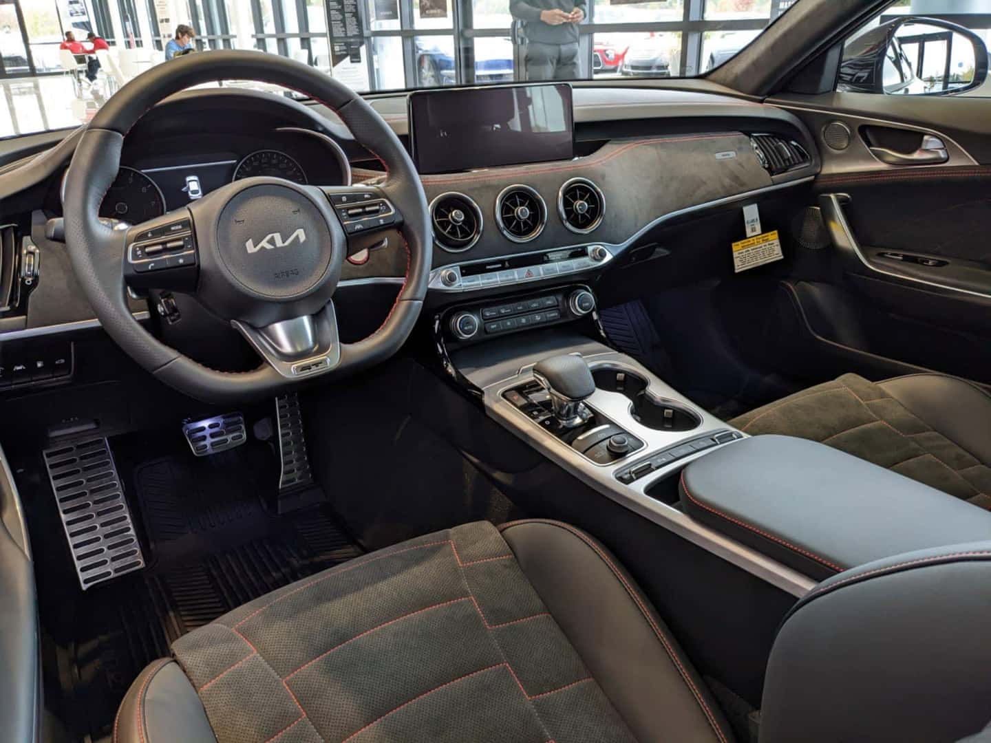 Interior of the 2023 Kia Stinger at Landers Kia in Little Rock, Arkansas