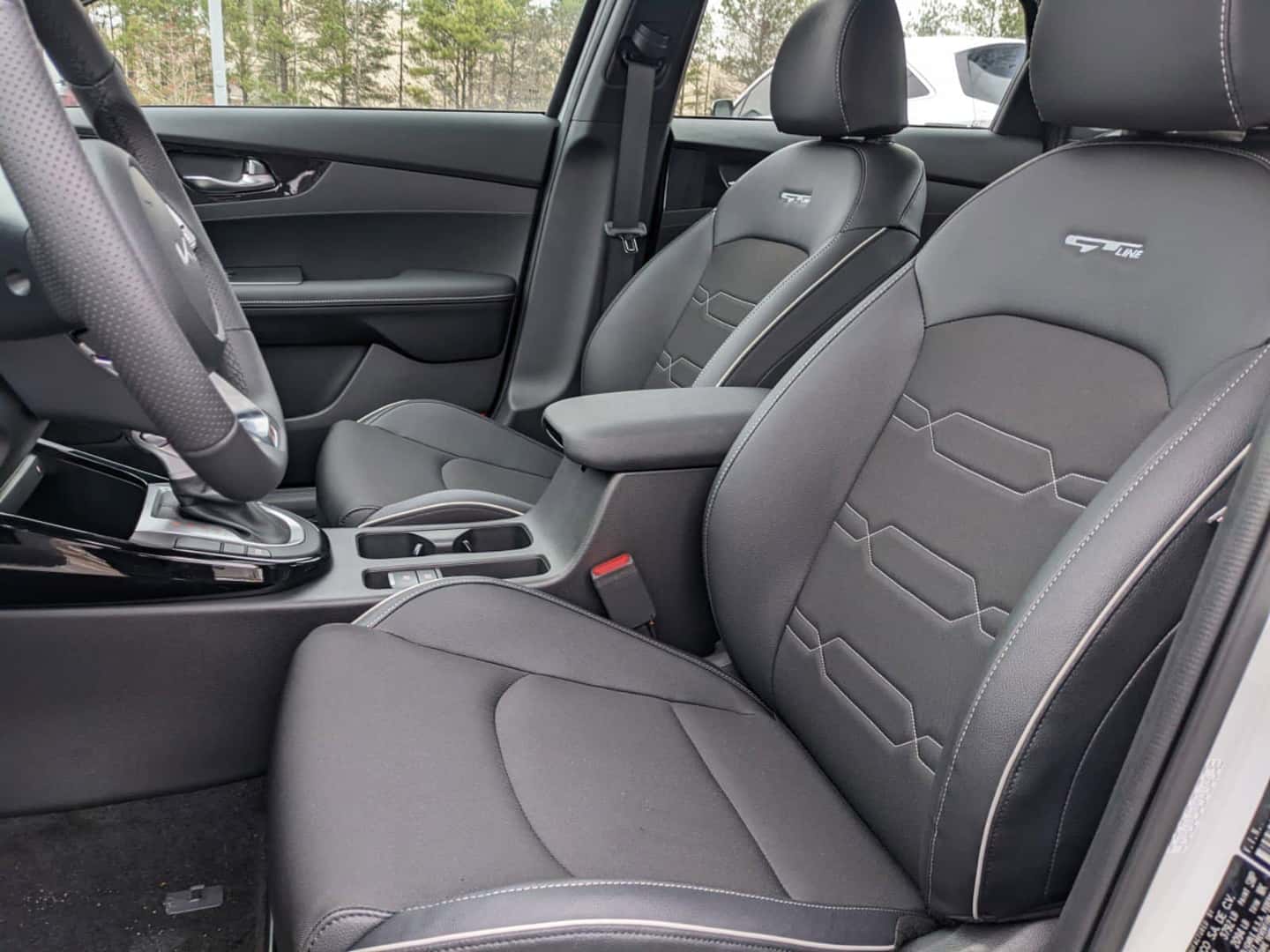 Front seats of the 2023 Kia Forte GT at Landers Kia in Little Rock, Arkansas