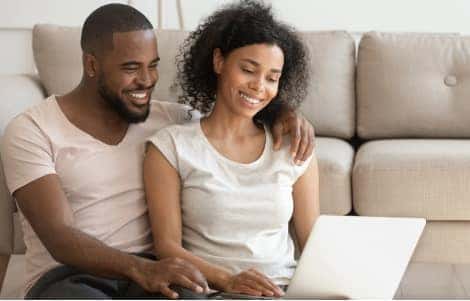 Couple on Laptop