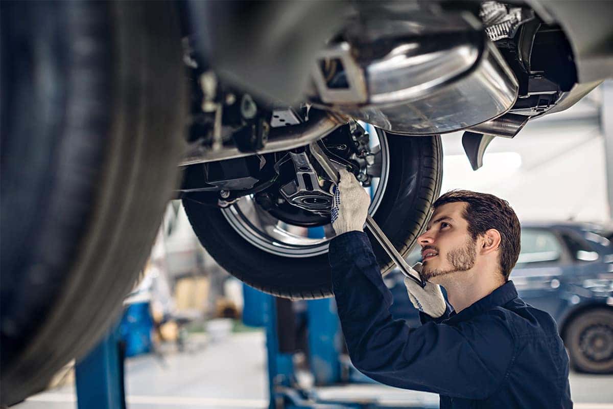 mechanic servicing a vehicle