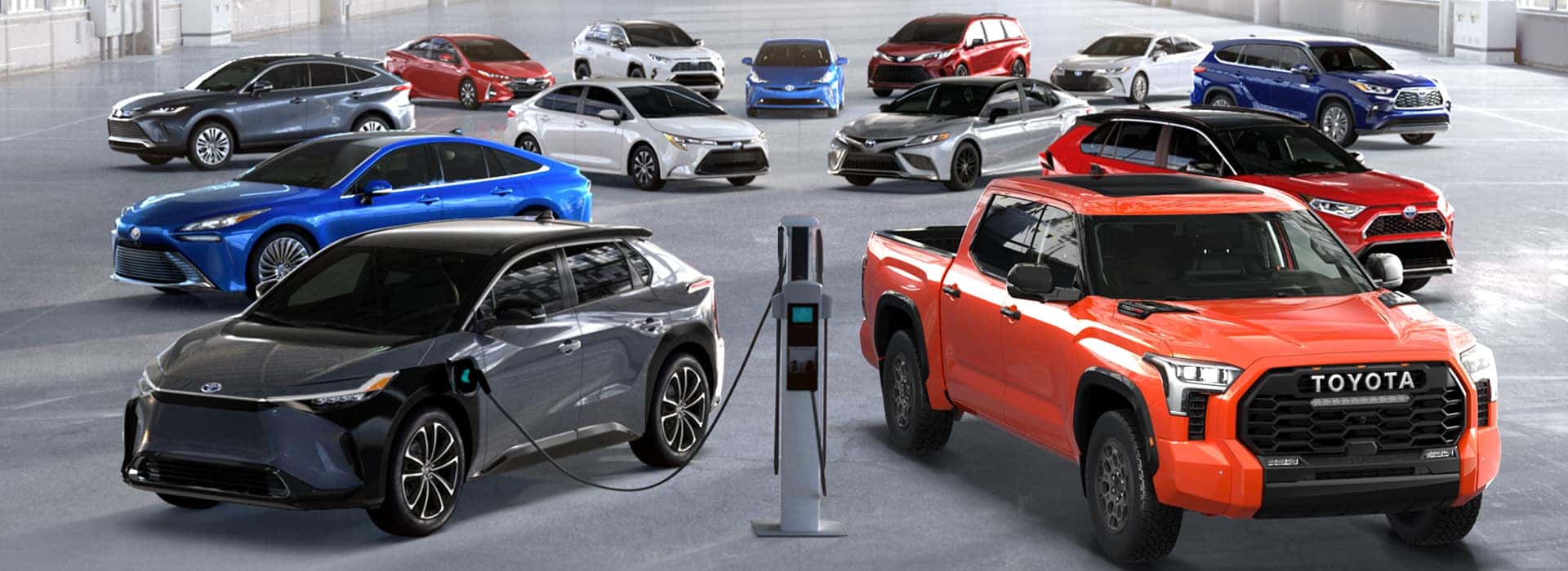 The lineup of Toyota Hybrids. 