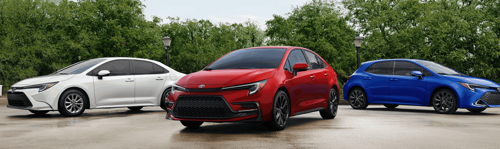 2023 Toyota Corolla - exterior red, blue, silver
