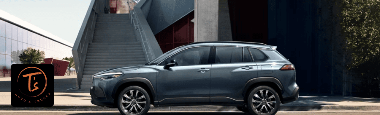 A used Toyota SUV parked at T’s Auto & Truck Sales in Omaha, NE, ready for a test drive