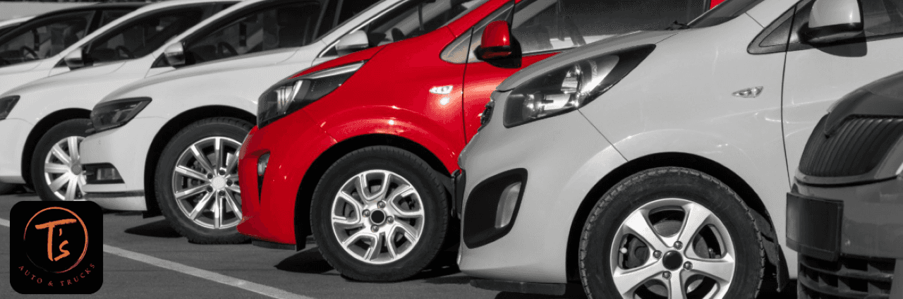 A Wide variety of used vehicles are displayed at T’s Auto & Truck Sales lot in Omaha, NE