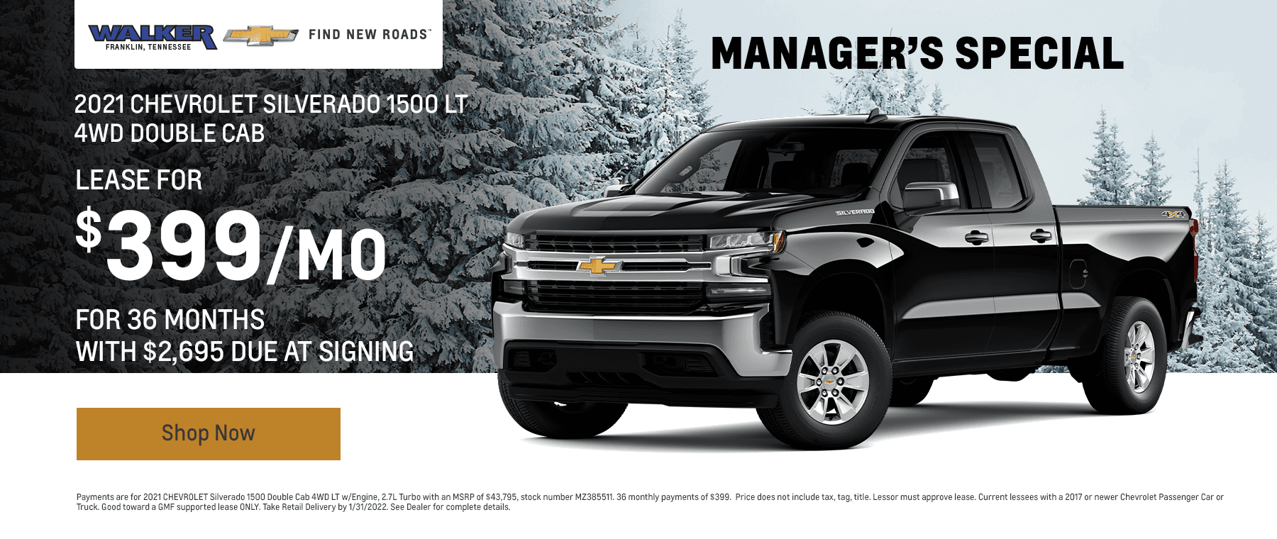 Manager Special 2022-01 Silverado 1500 LT Double Cab